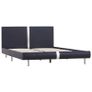 Bed Frame Black Faux Leather 135X190 cm Image 2
