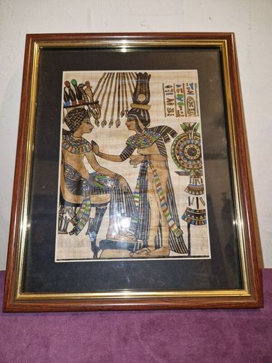 Hand painted Egyptian papyrus painting