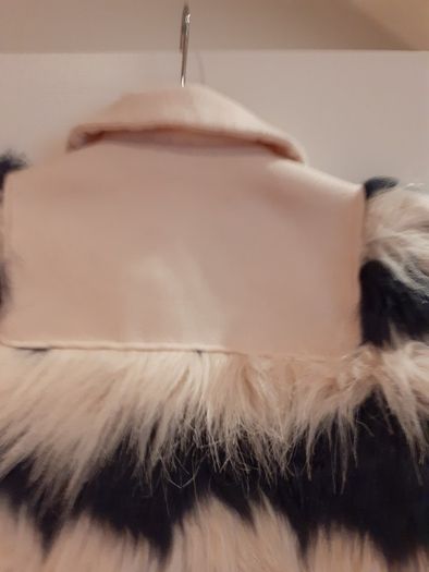 Billie blush designer Faux fur jacket