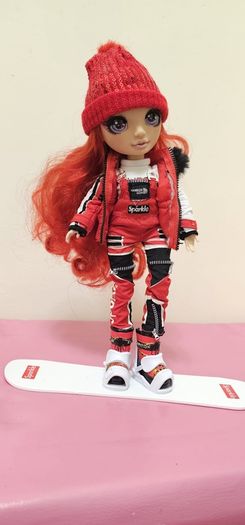 Rainbow High Fashion Doll Winter Break Ruby Anderson With Snowboard