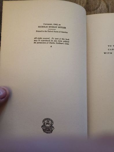 Library-equality-fraternity. Essays And Addresses On The Problems Of To-day And Tomorrow. By Nicholas Murray Butler. 1942 Hardback In Good Condition. See Photos For Same.