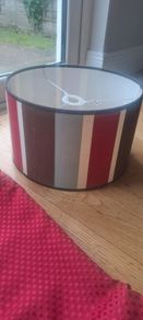 Lampshade red brown teal