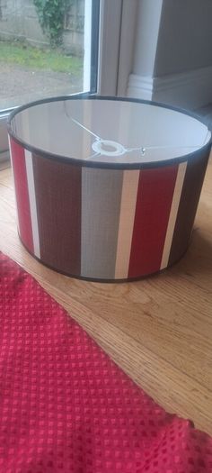 Lampshade red brown teal