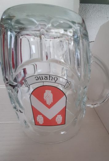 Vintage tankard with Byrne family Crest
