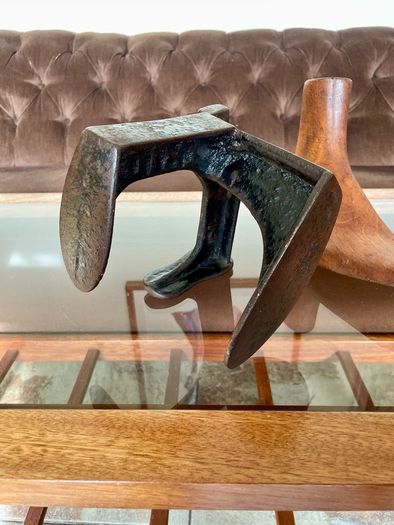 Cobblers Anvil Vintage Cast Iron Shoe Last Book End Door Stop Heavy Prop