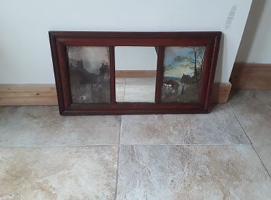 antique mirror picture