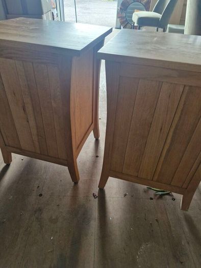 solid oak bedside lockers