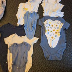 Baby boy clothes 0-24months mix, 88 pieces of clothing, one pair of wellies. Baby weight from 2.5kg onward up to 24months. There may be handfull of items for 3y old.