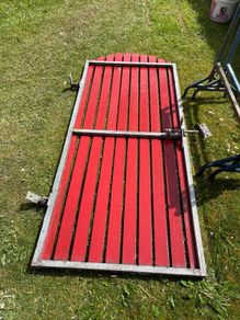 Garden Gate timber panels / galvanised steel frame