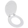 Toilet Seats with Soft Close Lids 2 pcs MDF White Image 2