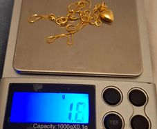 Teen / Children Necklace 18K (marked 750), Length 15inches, weight 1.8grams