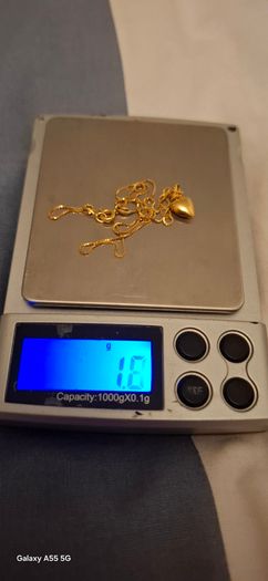 Teen / Children Necklace 18K (marked 750), Length 15inches, weight 1.8grams