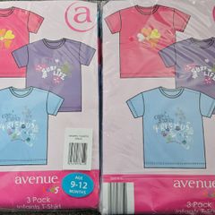 Baby Girls T-shirts 2 Packs BNWT