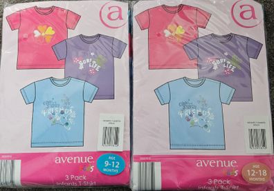 Baby Girls T-shirts 2 Packs BNWT