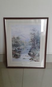 Vintage Glass-Fronted Frames Picture "On The River".