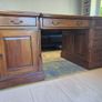 Solid wood patners' desk and captain's chair Image 4