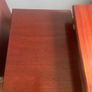 Large, very solid desk with side desk, lockable pedestal on wheels and lockable cabinet Image 6