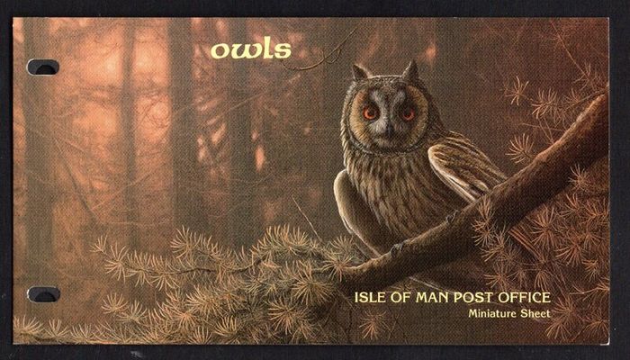 1997 Isle of Man Owls/ Hong Kong 97 Stamp Miniature Sheetlet Presentation Pack