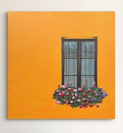 Original acrylic painting on canvas board