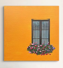 Original acrylic painting on canvas board