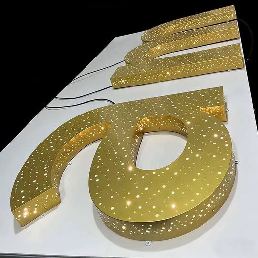 Starry Sky LED Letters - Custom 3D Perforated Logo Signage