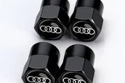 4PCS Tyre Valve Caps, Car Tyre Caps Compatible with Audi A1 A3 RS3 A4 A5 A6 A7 RS7 A8 Q3 Q5 Q7 R8, Leak-Proof Dust Caps for Car Tyres