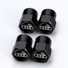 4PCS Tyre Valve Caps, Car Tyre Caps Compatible with Audi A1 A3 RS3 A4 A5 A6 A7 RS7 A8 Q3 Q5 Q7 R8, Leak-Proof Dust Caps for Car Tyres