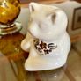 Scandi Nordic Hoganas Keramik Reposing Cat with Gold Detail Image 4