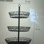 Chefarone Three tier metal fruit basket , adjustable . Keeps fruit fresher with air circulation  .base basket is 34 cm , height to top point 52 cm .adjustable Image 8