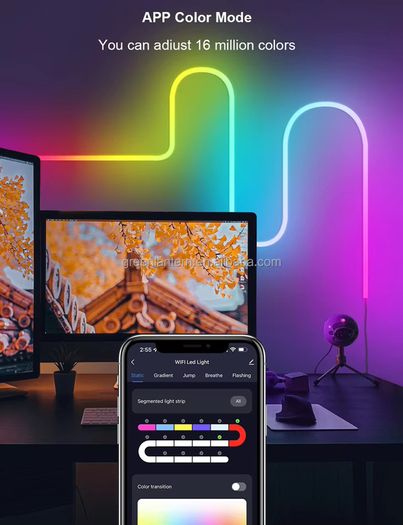 Govee Neon 8K Smart LED outdoor flexible neon strip, 5m, WiFi + APP, 32W, 380lm, Dream Color RGBIC, IP65, Fixing clips included