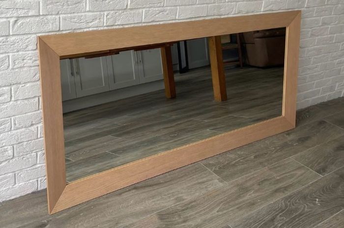 Oak framed mirror