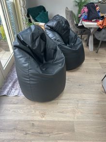 Extra large leather bean bags