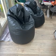 Extra large leather bean bags