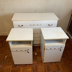 chest of drawers and side tables