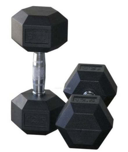10 kg Hex Rubber Dumbells Pair
