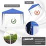 3 x 3M Garden Pop Up Gazebo Height Adjustable Marquee Party Tent Wedding Canopy with Carrying Bag, Blue Image 8