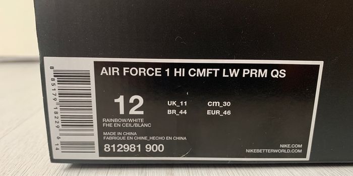 Nike Air Force 1 Hi Cmft Lw Quai 54 Premium QS UK 11/ US 12 DEADSTOCK