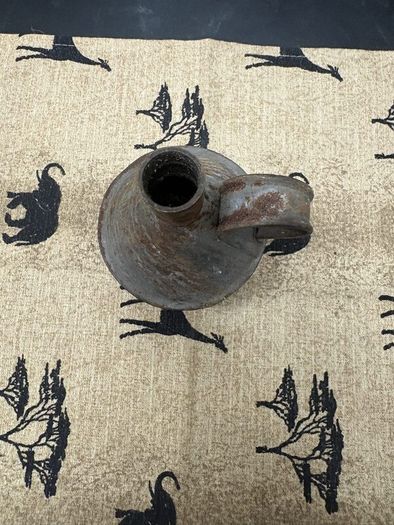 Vintage Conical Metal Oil Can with Handle