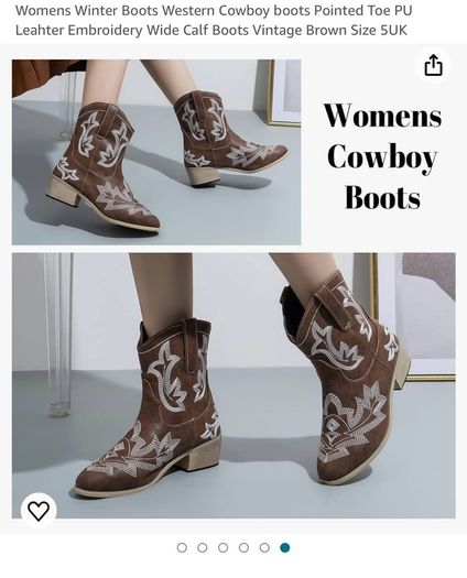 Women's Cowboy Boots ankle size 5