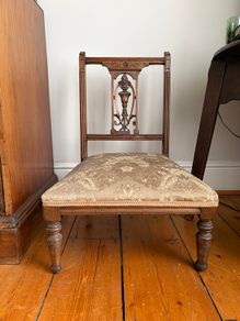Late Victorian carved nursing chair
