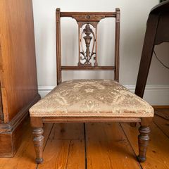 Late Victorian carved nursing chair