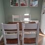solid wood dinning table and chairs Image 2
