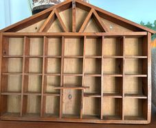 Vintage Wooden NICK NACK wall display box