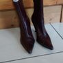 Dark brown / chestnut high boots Image 2