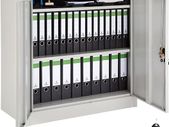 Filing Cabinet with Compartments, Lockable, 2 Double Doors