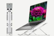 Adjustable Laptop Stand For Desk, Aluminium Portable Laptop Riser Holder, Cooling Stand (10"-15.6") Compatible With Macbook Pro/air, Hp, Lenovo, Sony, Dell, Notebook Tablets Computer (Silver)