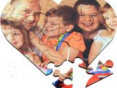 Personalised wooden jigsaws heart shape