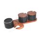 Brand New HASAYAKI Condiment Jars, Set of 3 Porcelain Seasoning Jars, Image 6