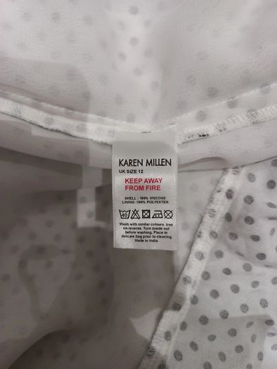 Karen Millen White Polka Dot Wrap Dress