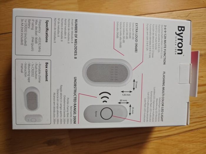 Byron wireless doorbell set